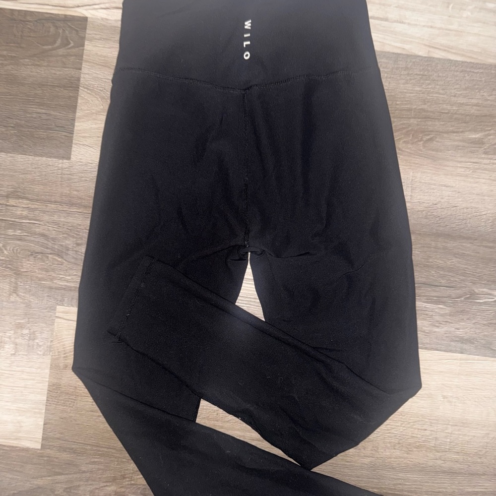 Wilo Ribbed Black Leggings